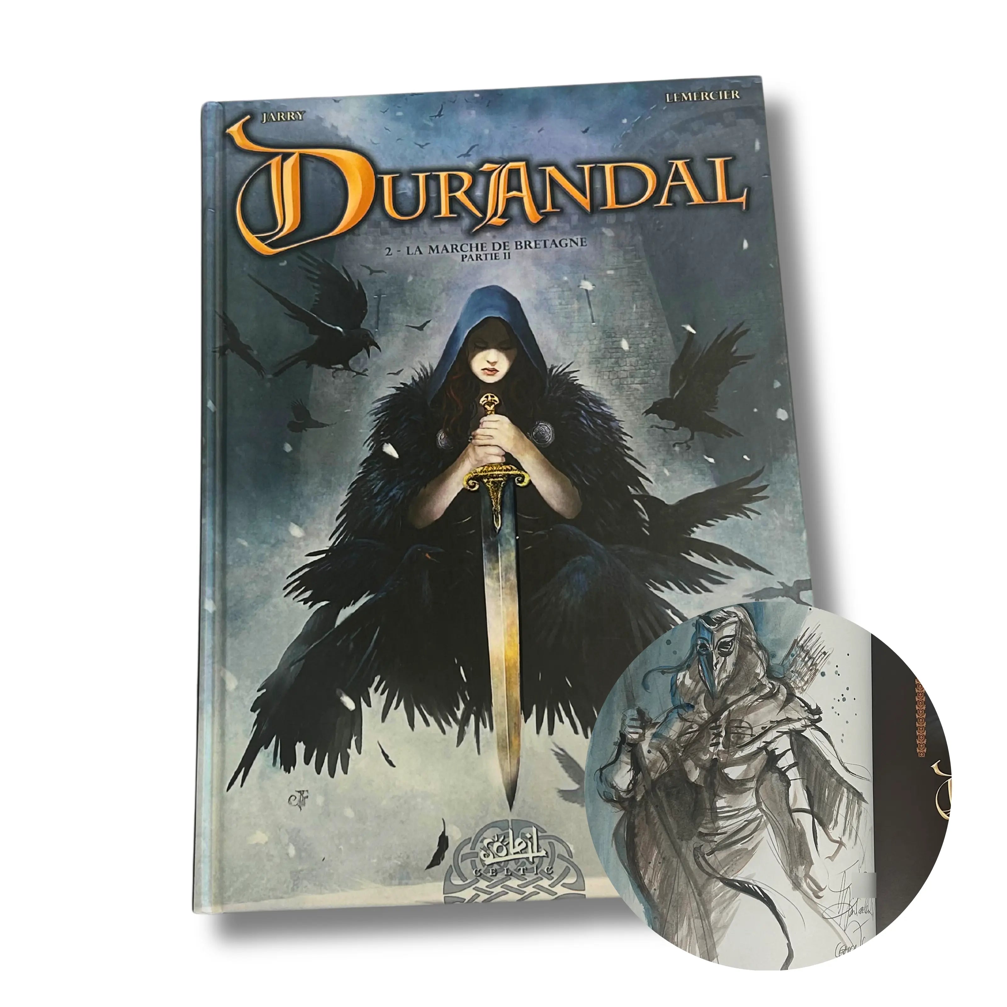Durandal, Tome 1 à 4 -  4x Dédicace colorée de Gwendal Lemercier , EO 2010