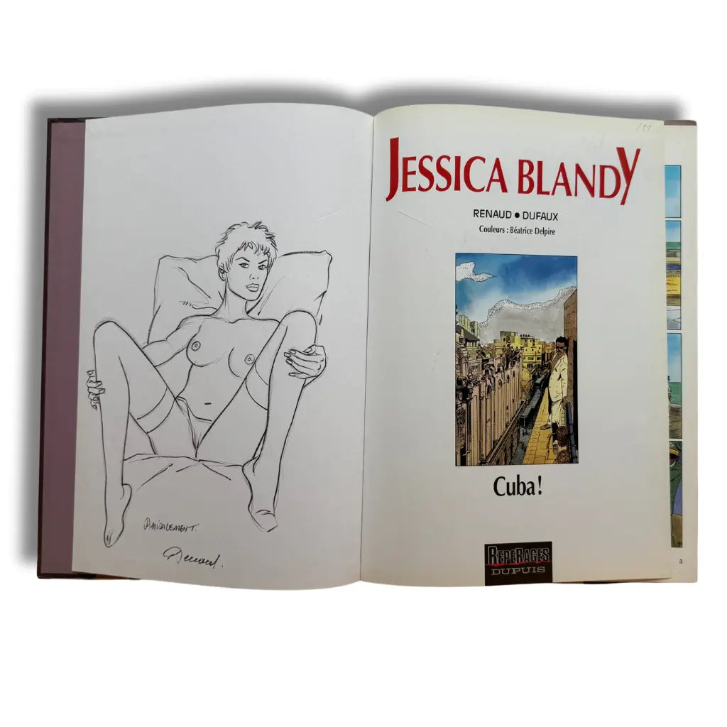 Jessica Blandy, Tome 14 : Cuba ! - Dédicace de Renaud et Dufaux avec ex-libris signé et numéroté - EO 1998