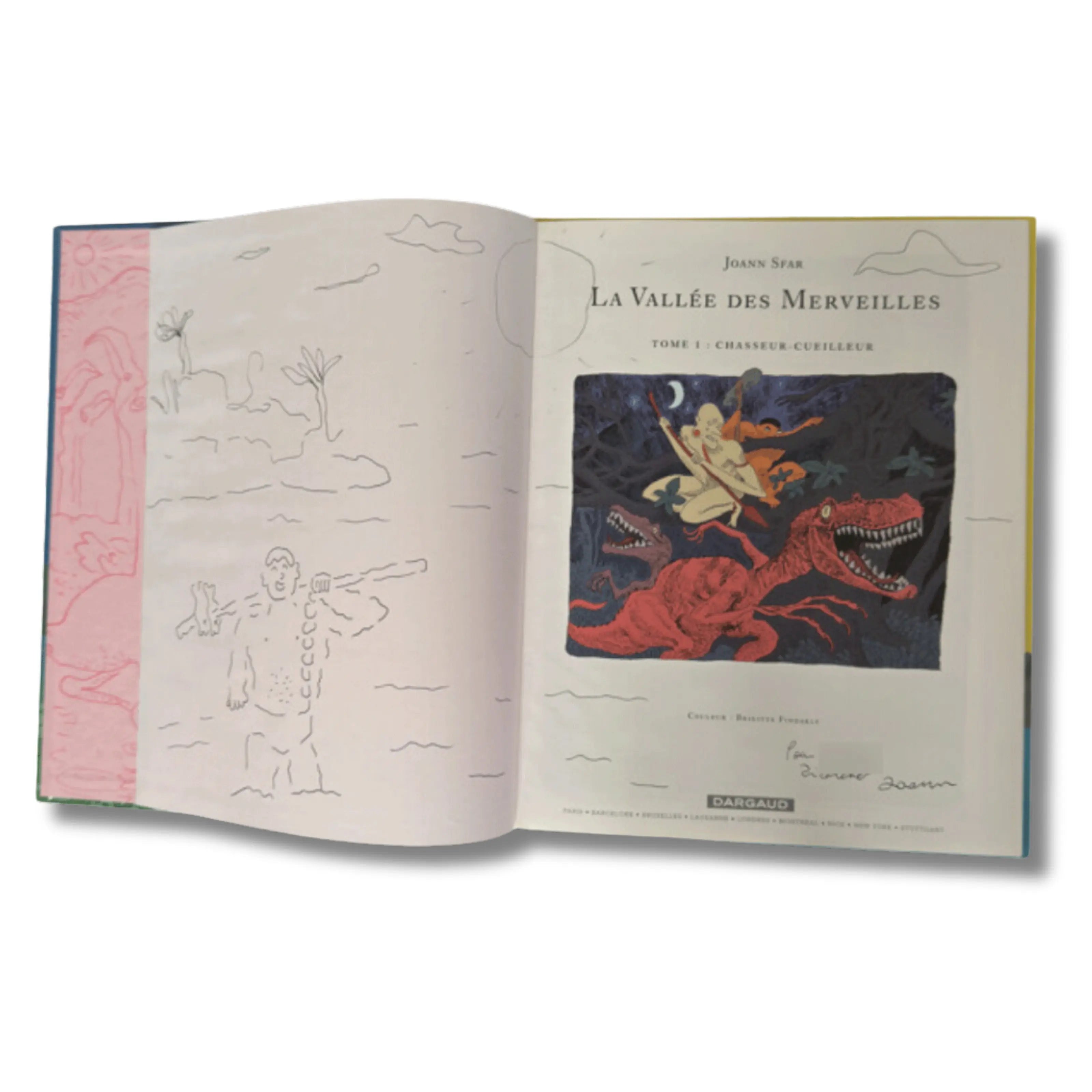 La vallée des merveilles, Tome 1 : Chasseur Cueilleur, dédicace de Sfar, EO 2006
