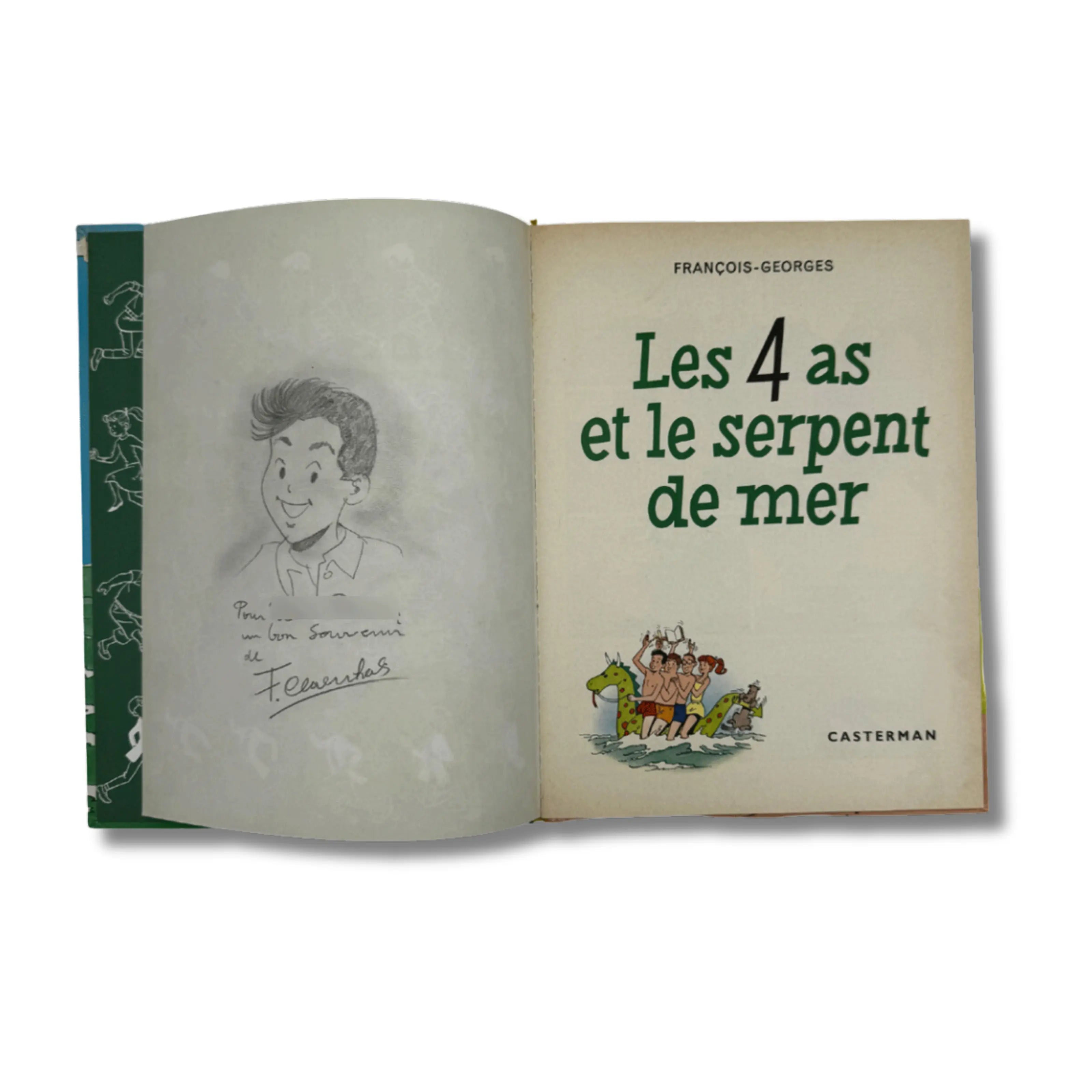 Les 4 As et le serpent de mer - Dédicace de François Craenhals - 1968