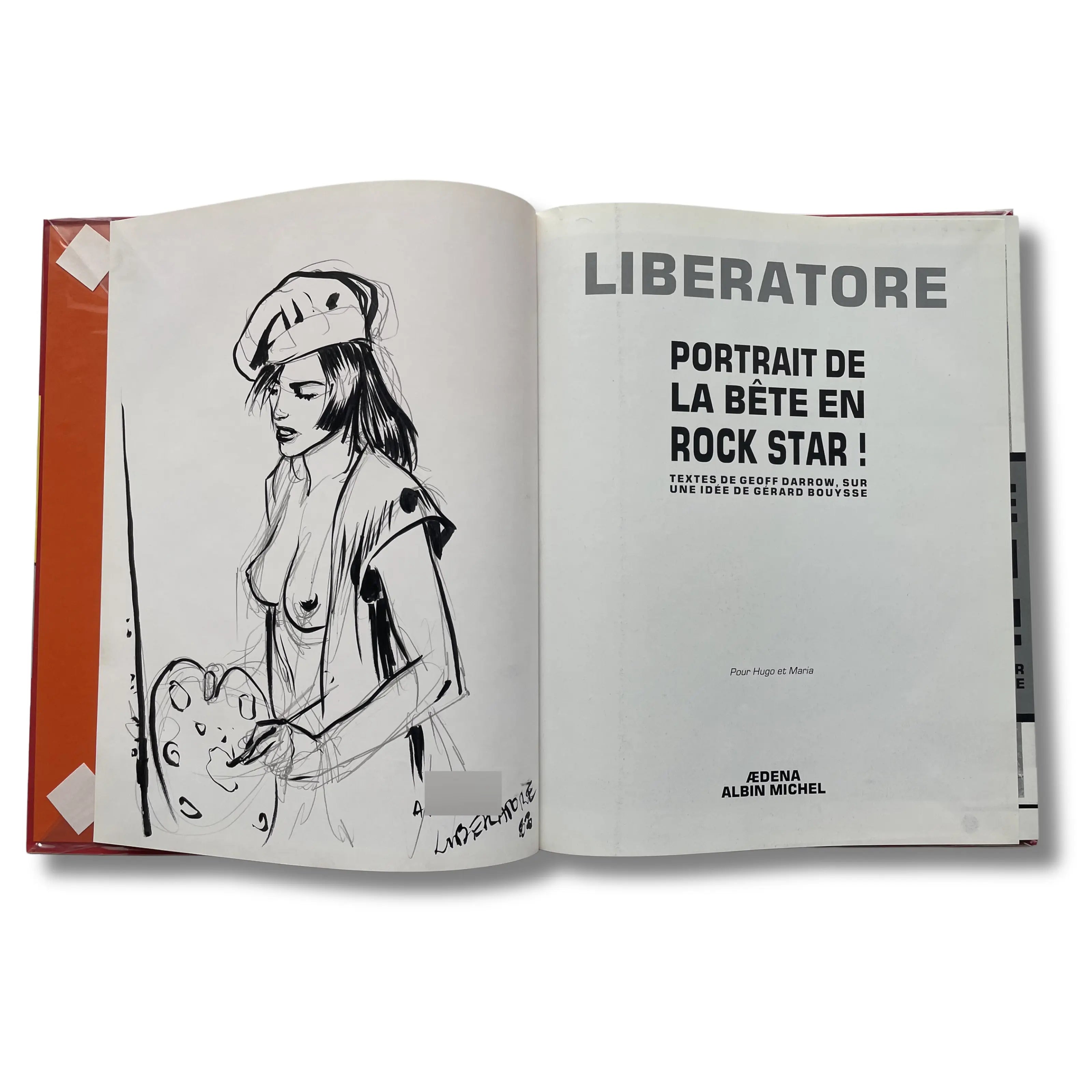 Portrait de la bête en Rock Star - Dédicace de Tanino Liberatore - EO 1985