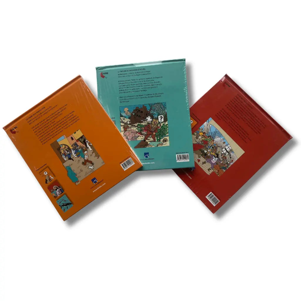 Lot de 3 Livres Animés Tintin : Le crabe aux pinces d'or, Le secret de la licorne, Le trésor de Rackham le rouge - 2010