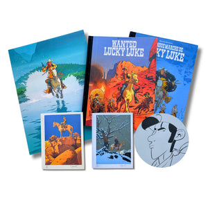 Wanted Lucky Luke & La Longue Marche de Lucky Luke – Dédicace, ex-libris et poster signés par Bonhomme – Éditions spéciales 2021-2026
