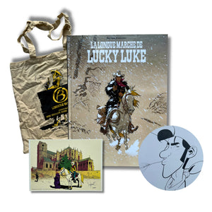 Lucky Luke's Long March - signed copy, bookplate and tote bag - Bonhomme – First Edition 2026