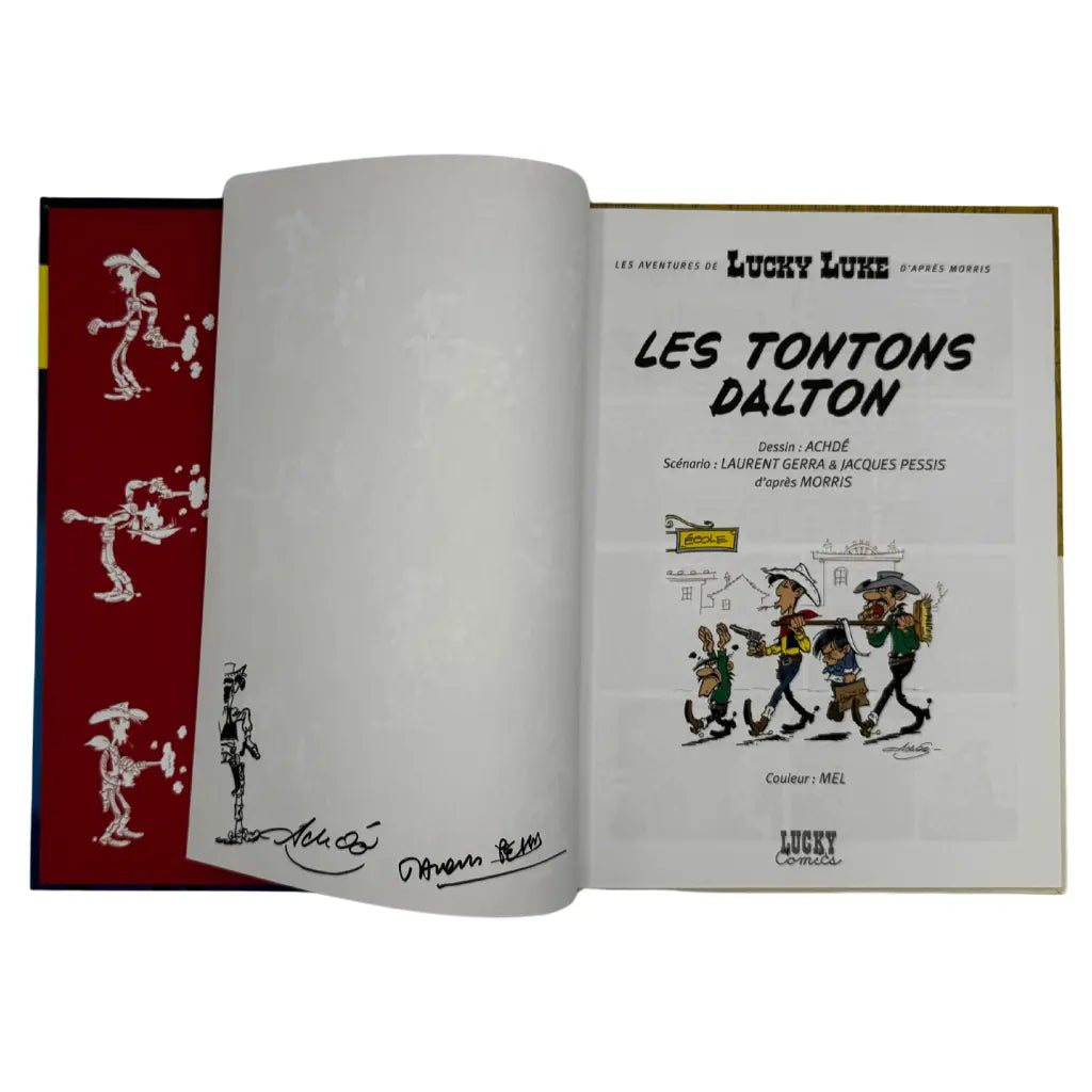 Bande dessinée dédicacée Lucky Luke Les Tontons Dalton par Morris