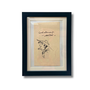 Lucky Luke – Dessin original signé par Morris – Dédicace avec cadre