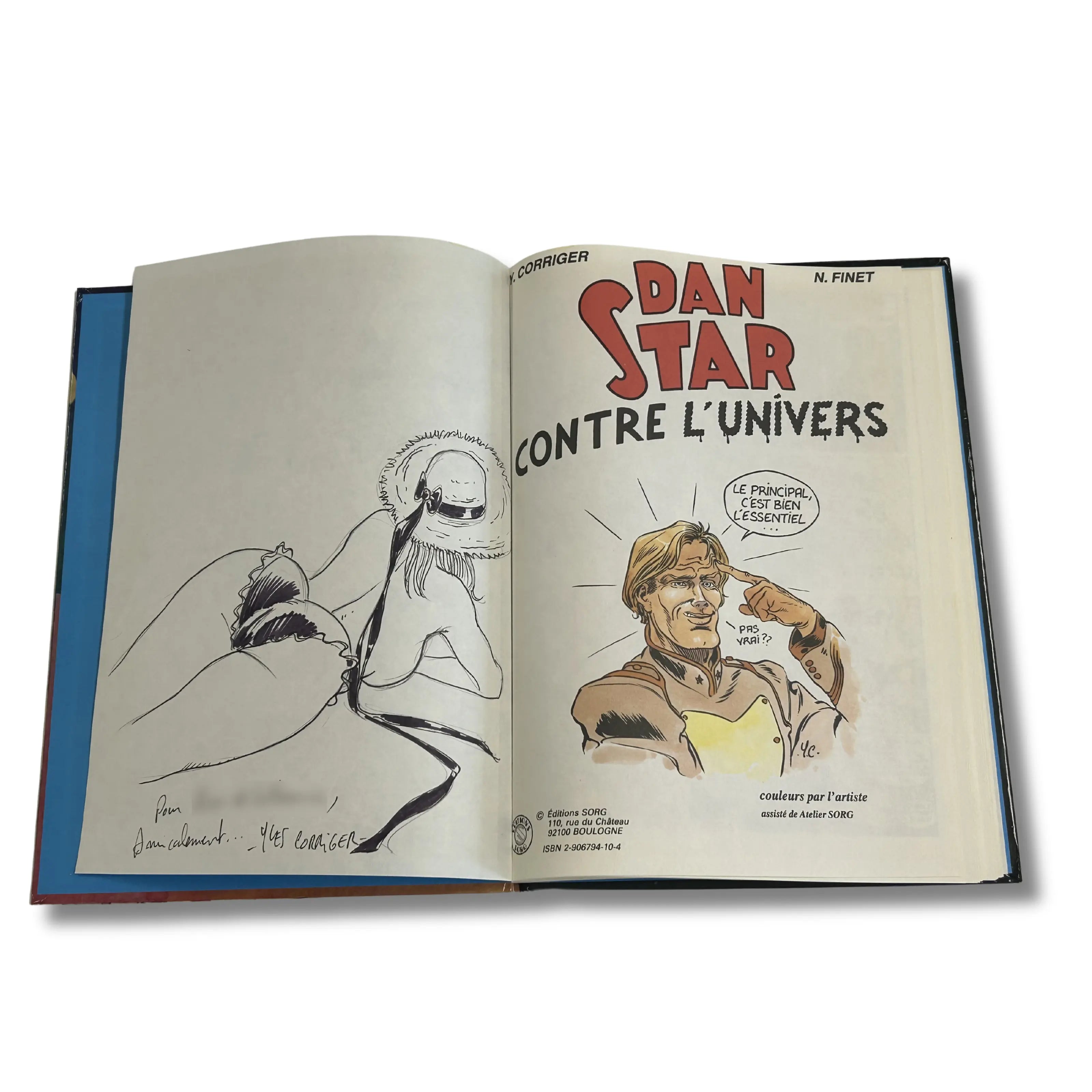 Dan Star, Contre l'Univers - Dédicace de Yves Corriger, EO 1987