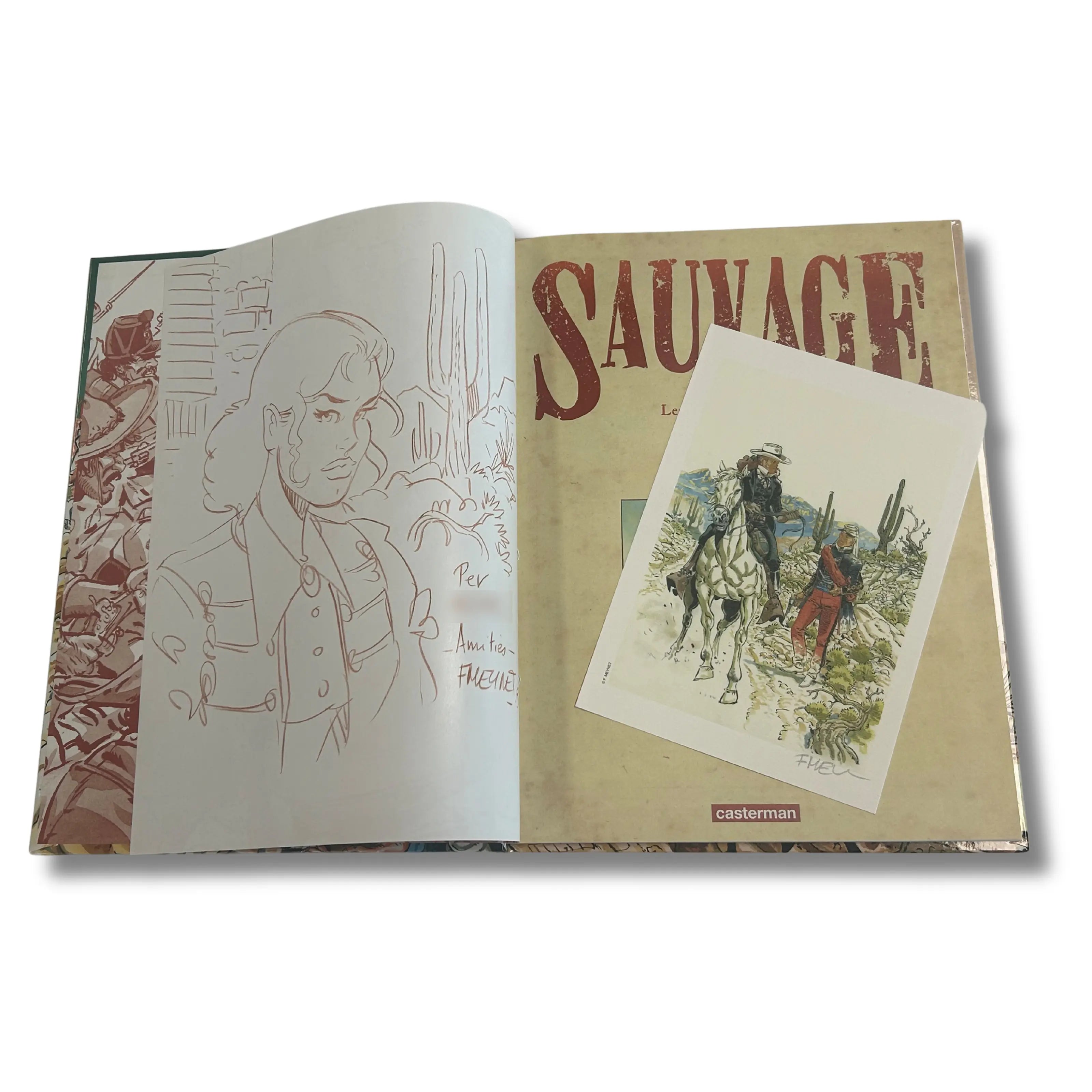 Sauvage, Les Damnés d'Oaxaca - Dédicace de Yann Meynnet avec ex libris, EO 2013