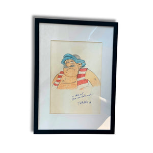 Dessin original signé par Jean Tabary - Dédicace avec cadre - format : 30 x 21 cm