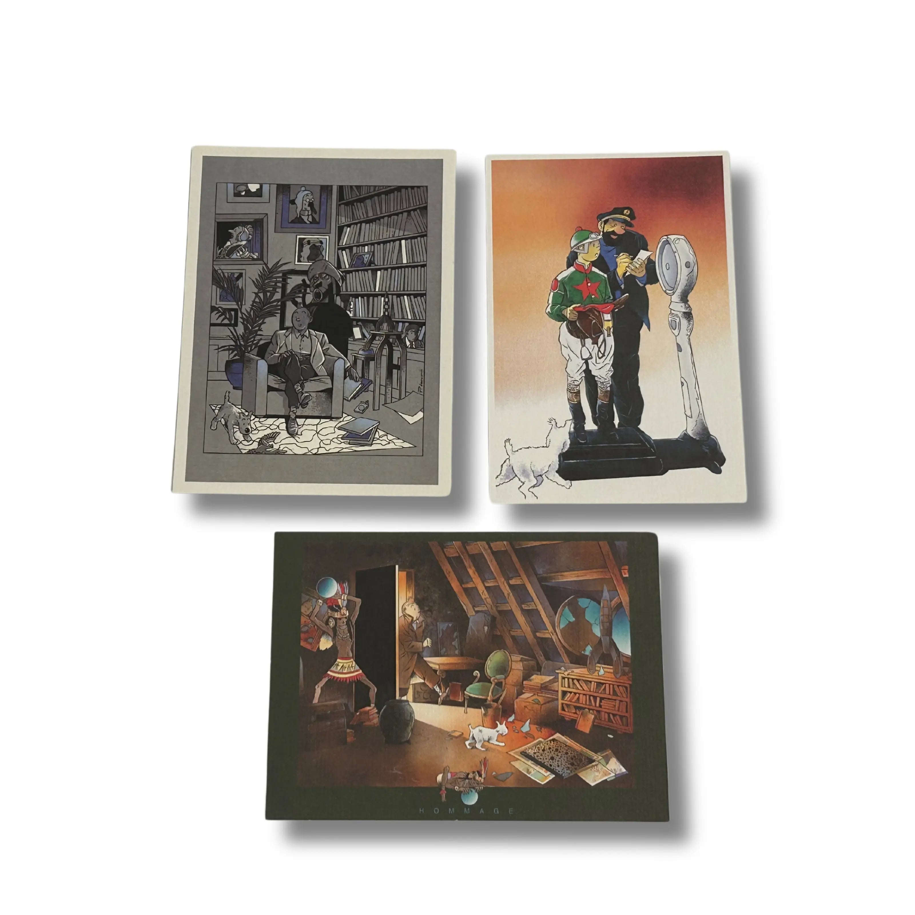Coffret Tintin, La Ligne Claire - limité à 300 exemplaires - Dédicace de Pascal Somon avec ex libris, EO 2009