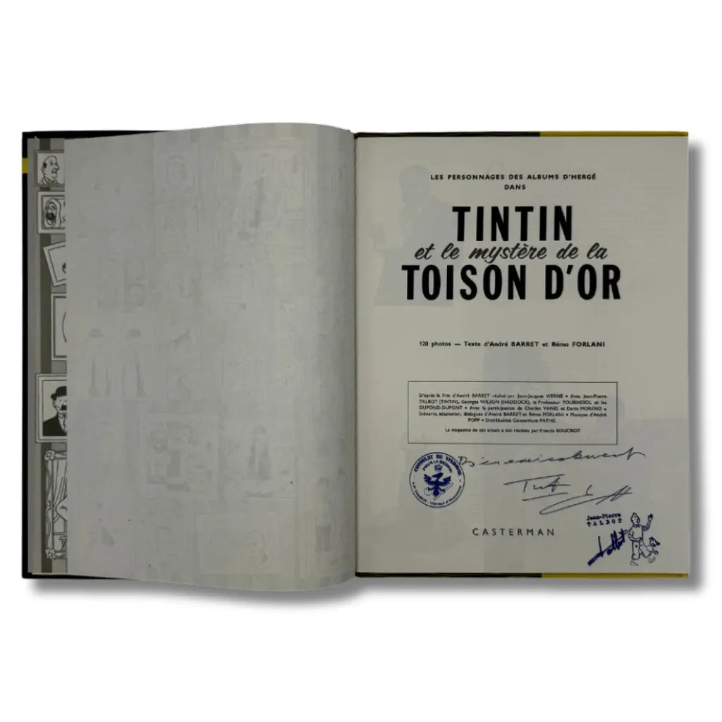 Tintin et le Mystère de la Toison d'Or - Dédicace de Jean-Pierre Talbot - 1981