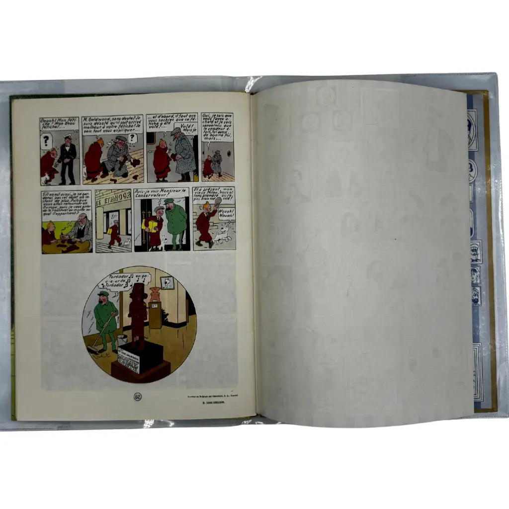 Bande dessinée Tintin l'oreille cassée dédicace Hergé