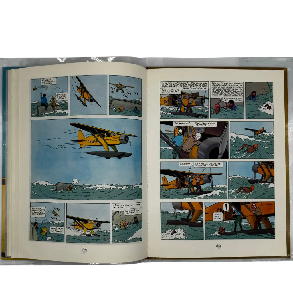 Bande dessinée Tintin Le crabes aux pinces d'or dédicace Hergé