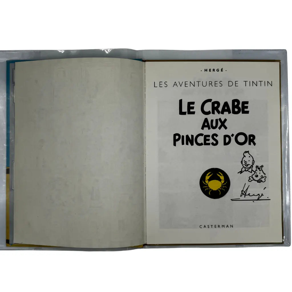 Bande dessinée Tintin Le crabe aux pinces d'or