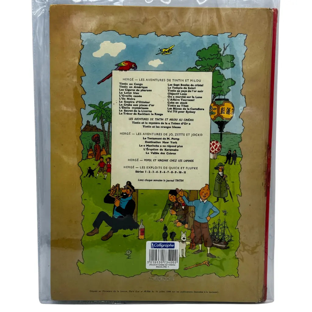 Bande dessinée Tintin Vol 714 pour Sydney dédicacé par Hergé