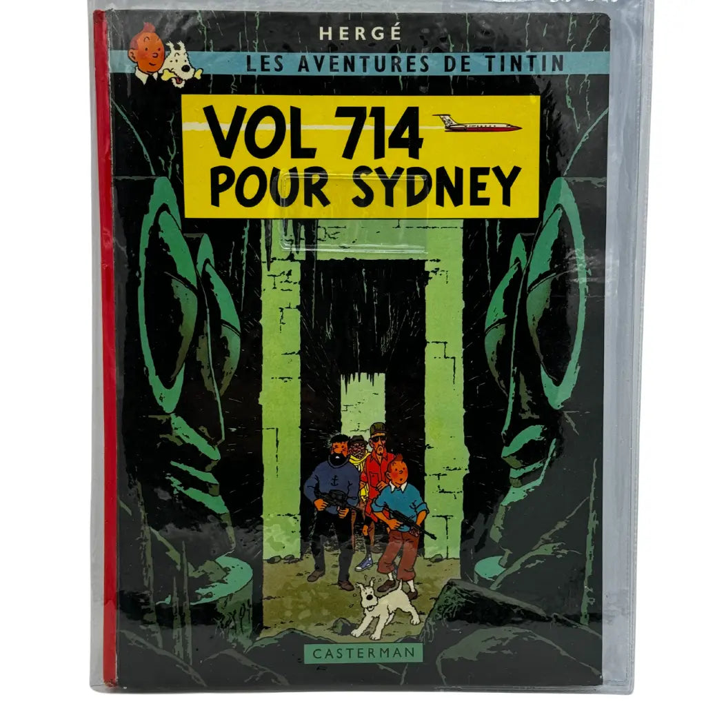 Bande dessinée Tintin Vol 714 pour Sydney dédicacé par Hergé