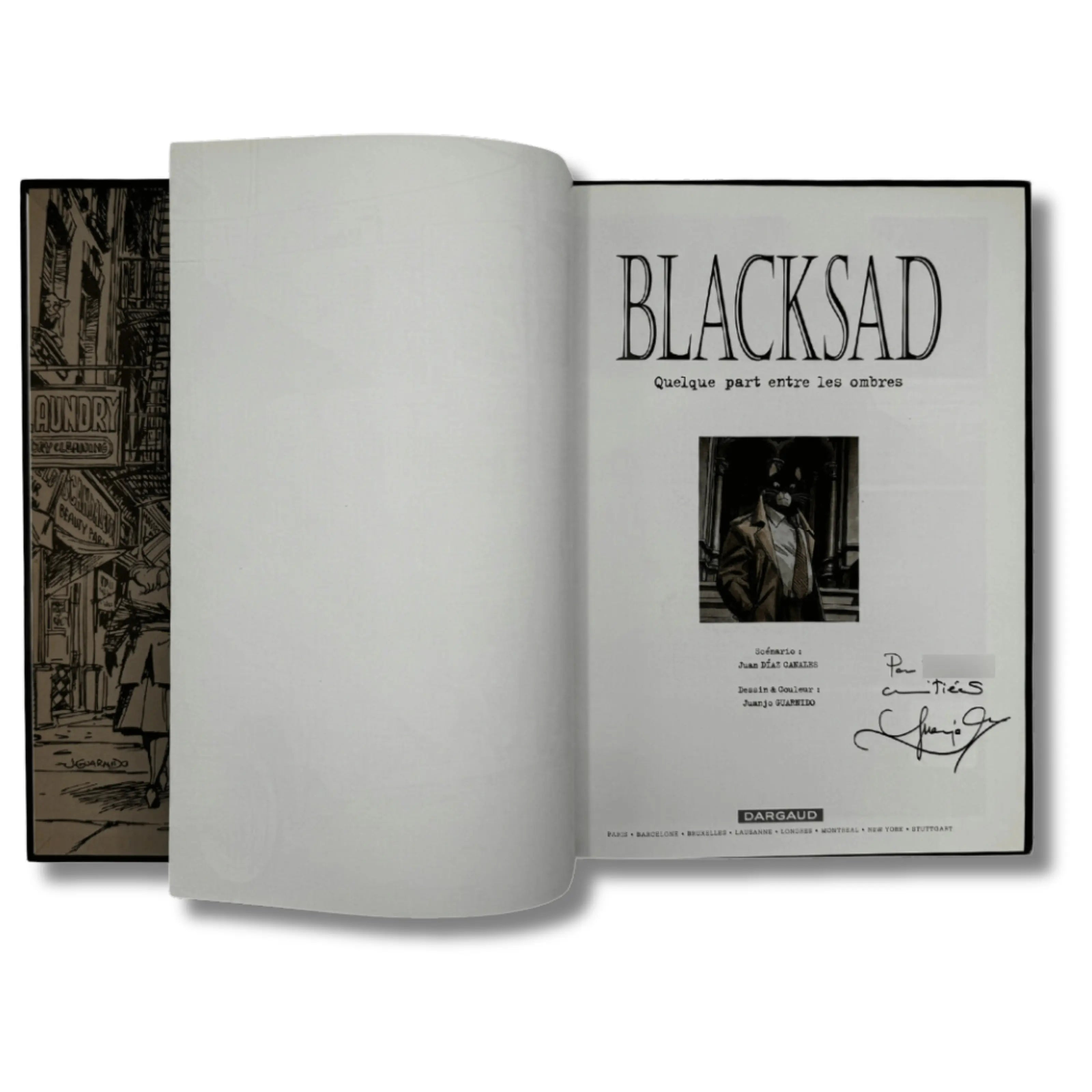 Blacksad, Tome 1 : Quelque part entre les ombres - Dédicace de Juanjo Guarnido - 2004